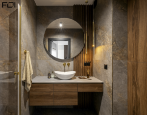 Nowoczesna łazienka z zabudową meblową na wymiar – realizacja apartamentu