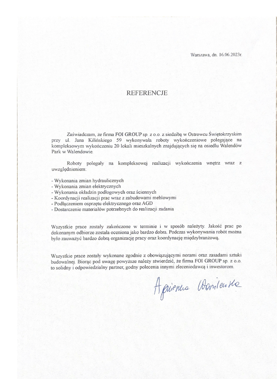 Walendów Park - Inwestor prywatny