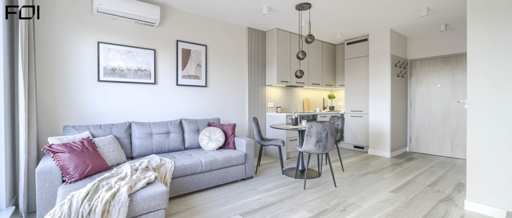 mieszkanie na wynajem pod Warszawą realizacja wnętrza FOI