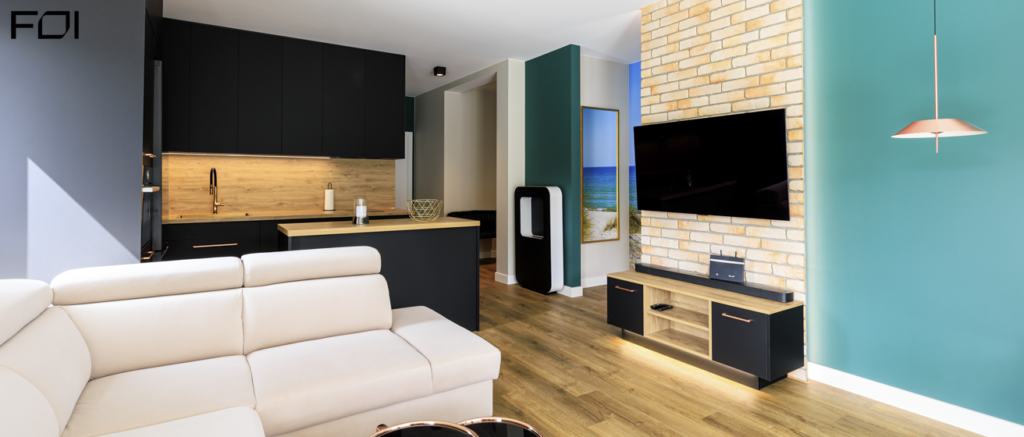 apartament wakacyjny nad morzem – jasne wnętrze w nadmorskim stylu