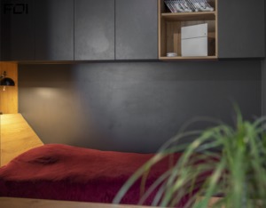 pokój nastolatka w apartamencie zaprojektowanym dla czteroosobowej rodziny