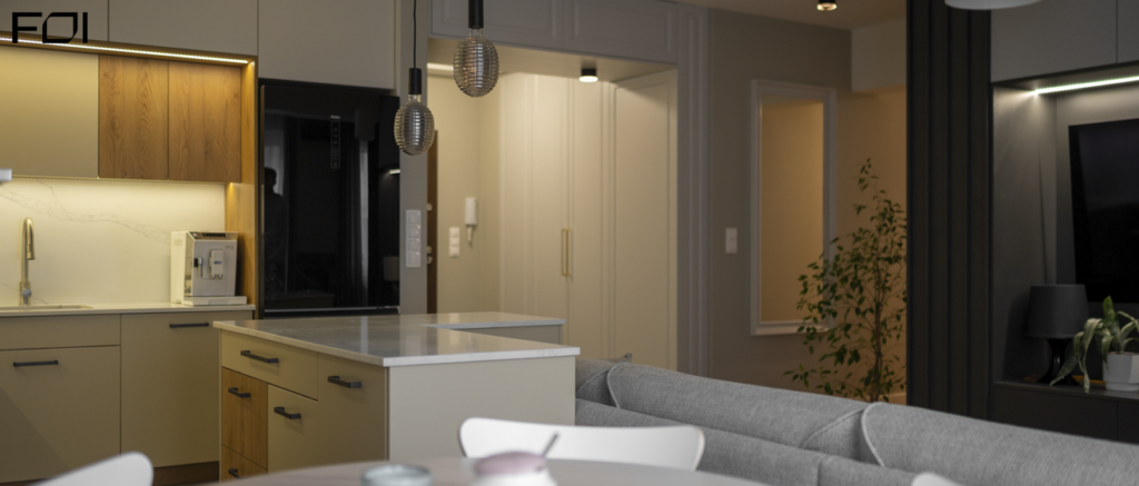apartament dla czteroosobowej rodziny realizacja wnętrza FOI